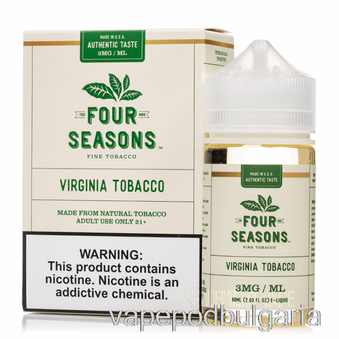 Vape Течности Вирджиния тютюн - четири сезона - 60ml 12mg